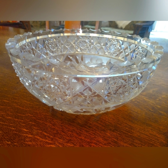 No Brand Indicated Other - Vintage American Brilliant Cut Glass Bowl {Crafter Alert}